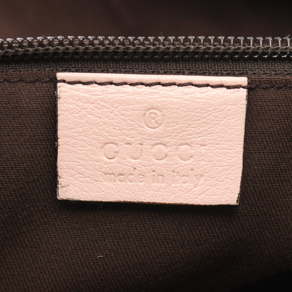 GGキャンバス ショルダーバッグ キャンバス レザー ベージュ ピンク マルチカラー グッチ バッグ GUCCI