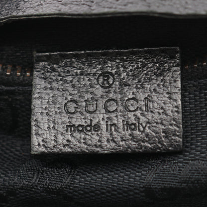 GGキャンバス ボディバッグ ウエストバッグ キャンバス レザー ブラック グッチ バッグ GUCCI