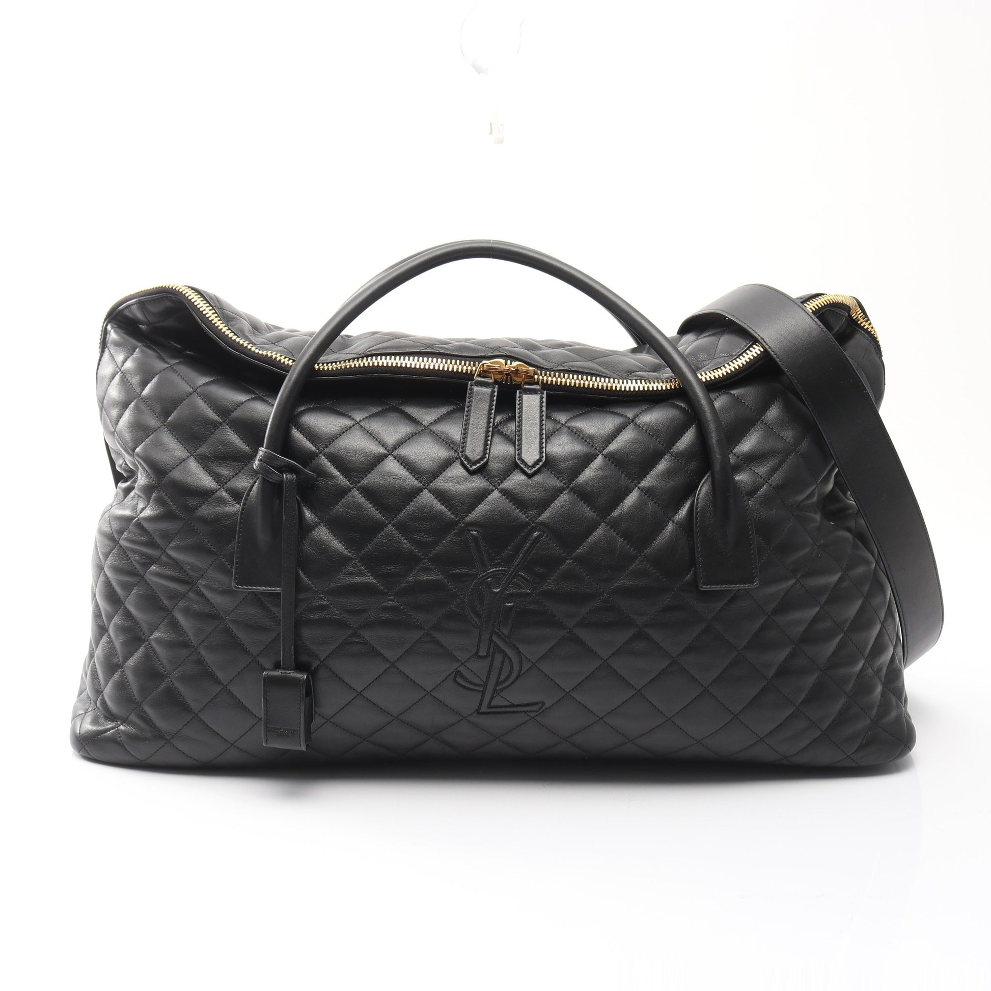ES ジャイアント トラベルバッグ ボストンバッグ レザー ブラック 2WAY サンローランパリ バッグ SAINT LAURENT PARIS