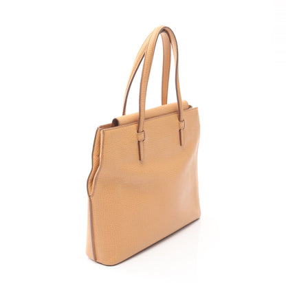 ハンドバッグ ロゴ型押し レザー ベージュ ロエベ バッグ LOEWE