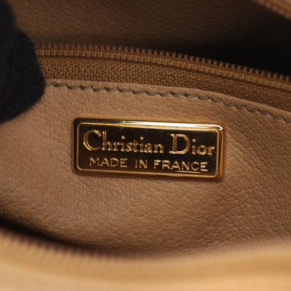 トロッター ショルダーバッグ オーバル金具 PVC レザー ベージュ クリスチャンディオール バッグ Christian Dior