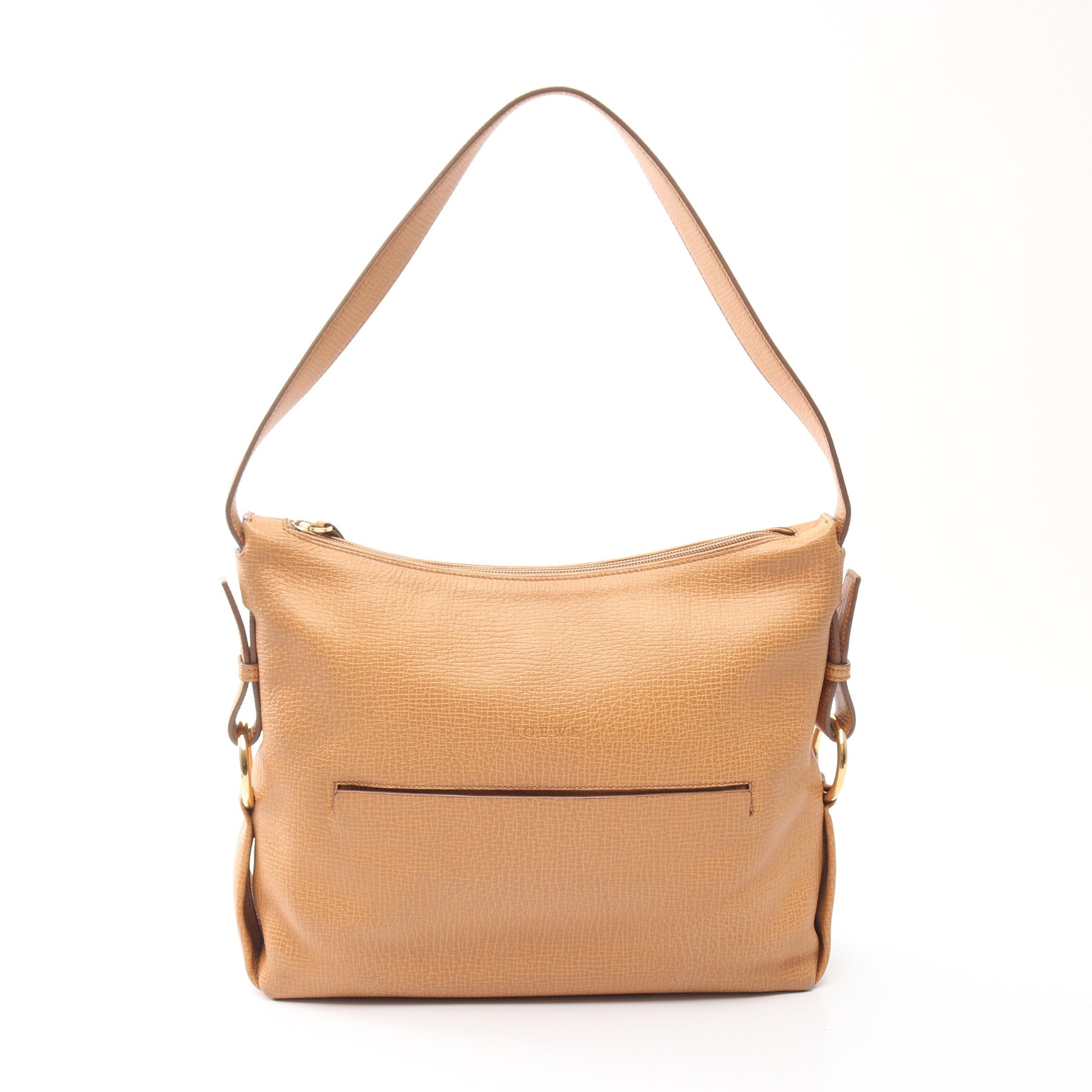 ショルダーバッグ ロゴ型押し レザー ベージュ ロエベ バッグ LOEWE