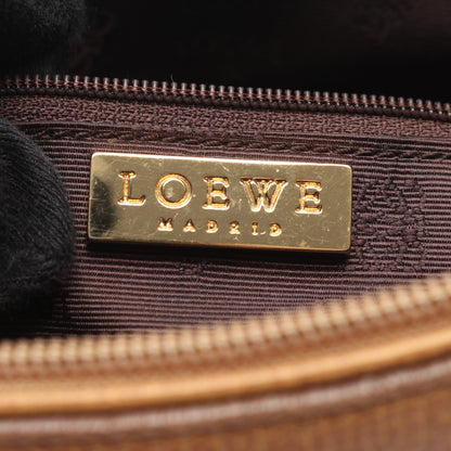 ショルダーバッグ ロゴ型押し レザー ベージュ ロエベ バッグ LOEWE