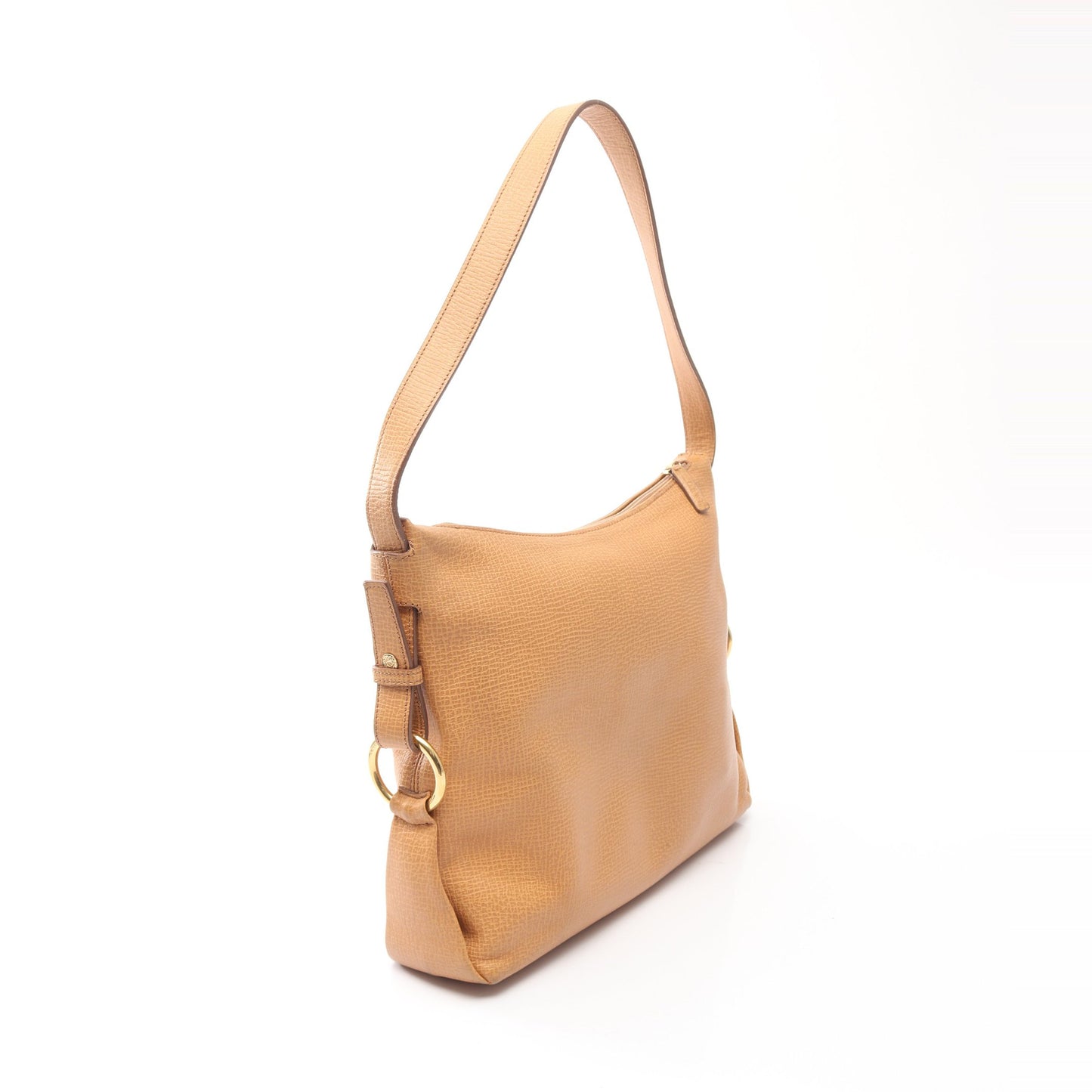 ショルダーバッグ ロゴ型押し レザー ベージュ ロエベ バッグ LOEWE