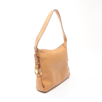 ショルダーバッグ ロゴ型押し レザー ベージュ ロエベ バッグ LOEWE