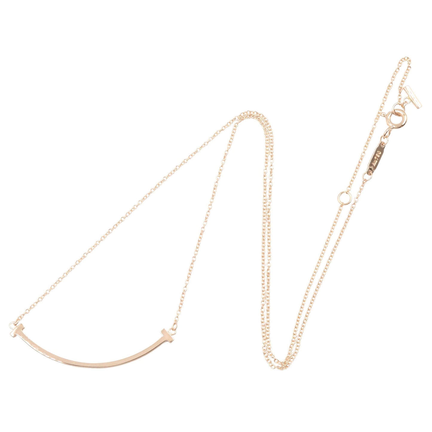 Tスマイル スモール ネックレス ネックレス K18PG ピンクゴールド ティファニー アクセサリー TIFFANY & Co.
