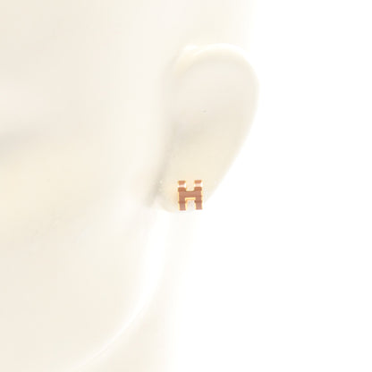 MINI POP H ミニポップアッシュ ピアス GP ゴールド ピンクベージュ エルメス アクセサリー HERMES