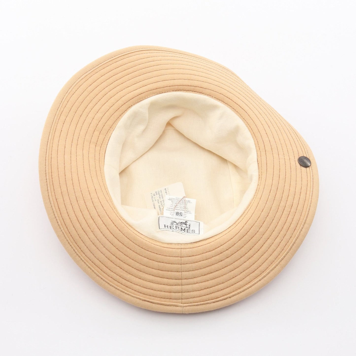 ハット リネン レザー ベージュ エルメス 財布・小物 HERMES