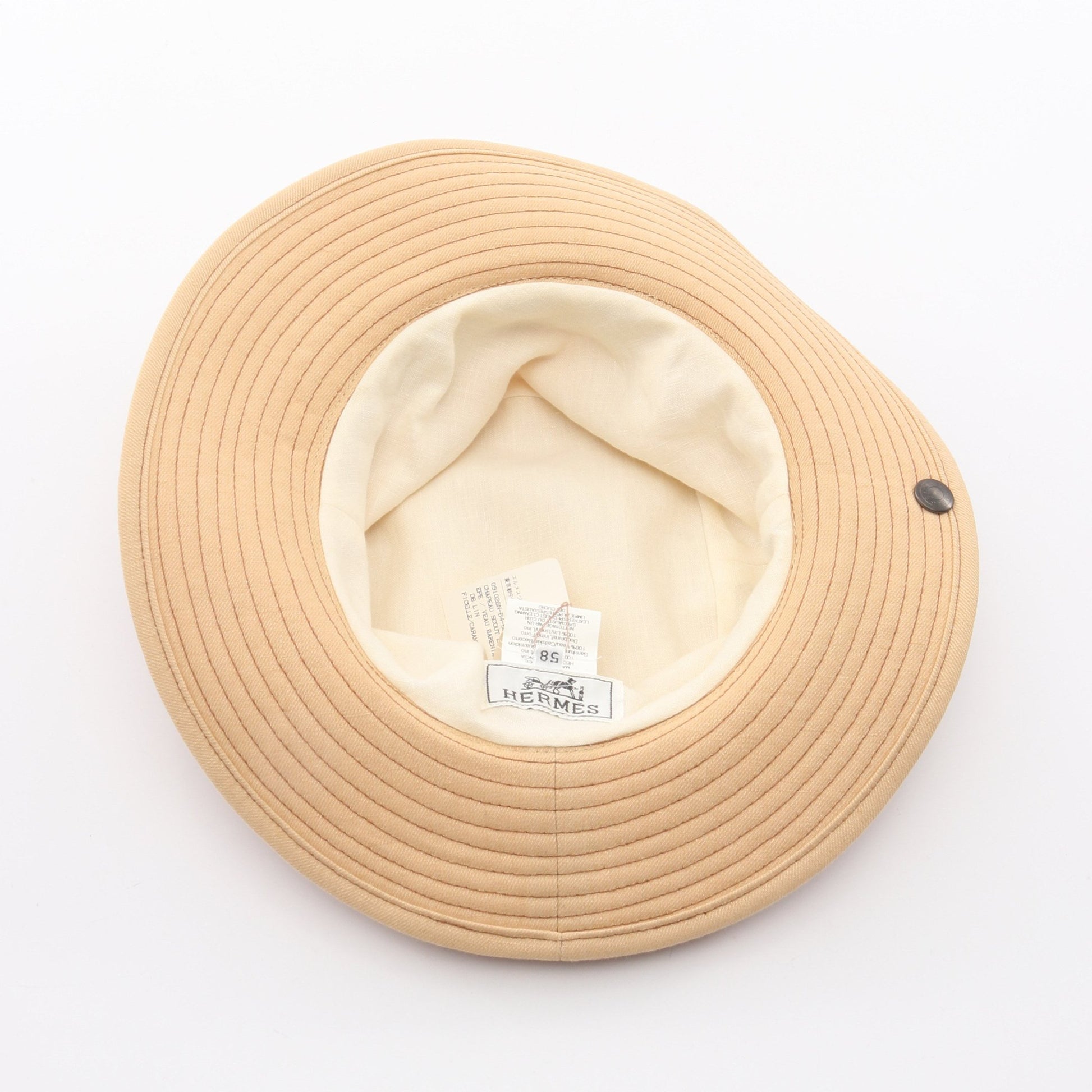 ハット リネン レザー ベージュ エルメス 財布・小物 HERMES