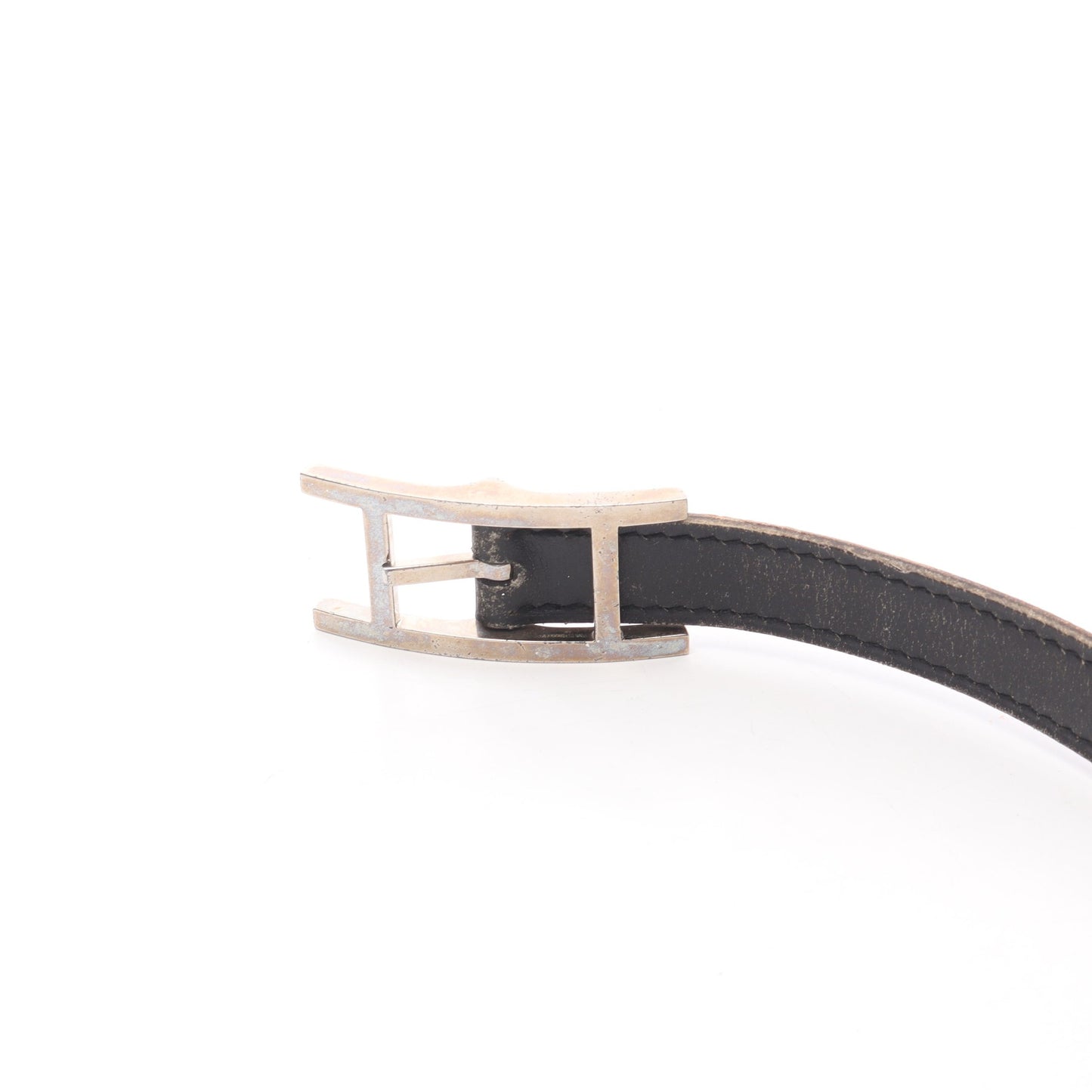 アピ ベルト レザー ブラック ブラウン シルバー金具 □D刻印 エルメス 財布・小物 HERMES