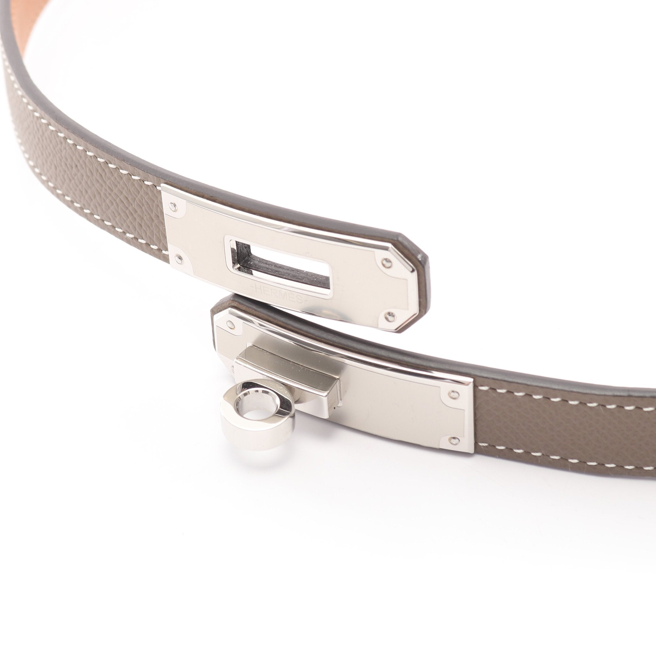 エルメス HERMES ケリーベルト エプソン エトゥープ シルバー金具 W刻印 2024年 美品 新入荷 HE1005 HERMES - エルメス HERMES ケリーベルト エプソン エトゥープ シルバー
