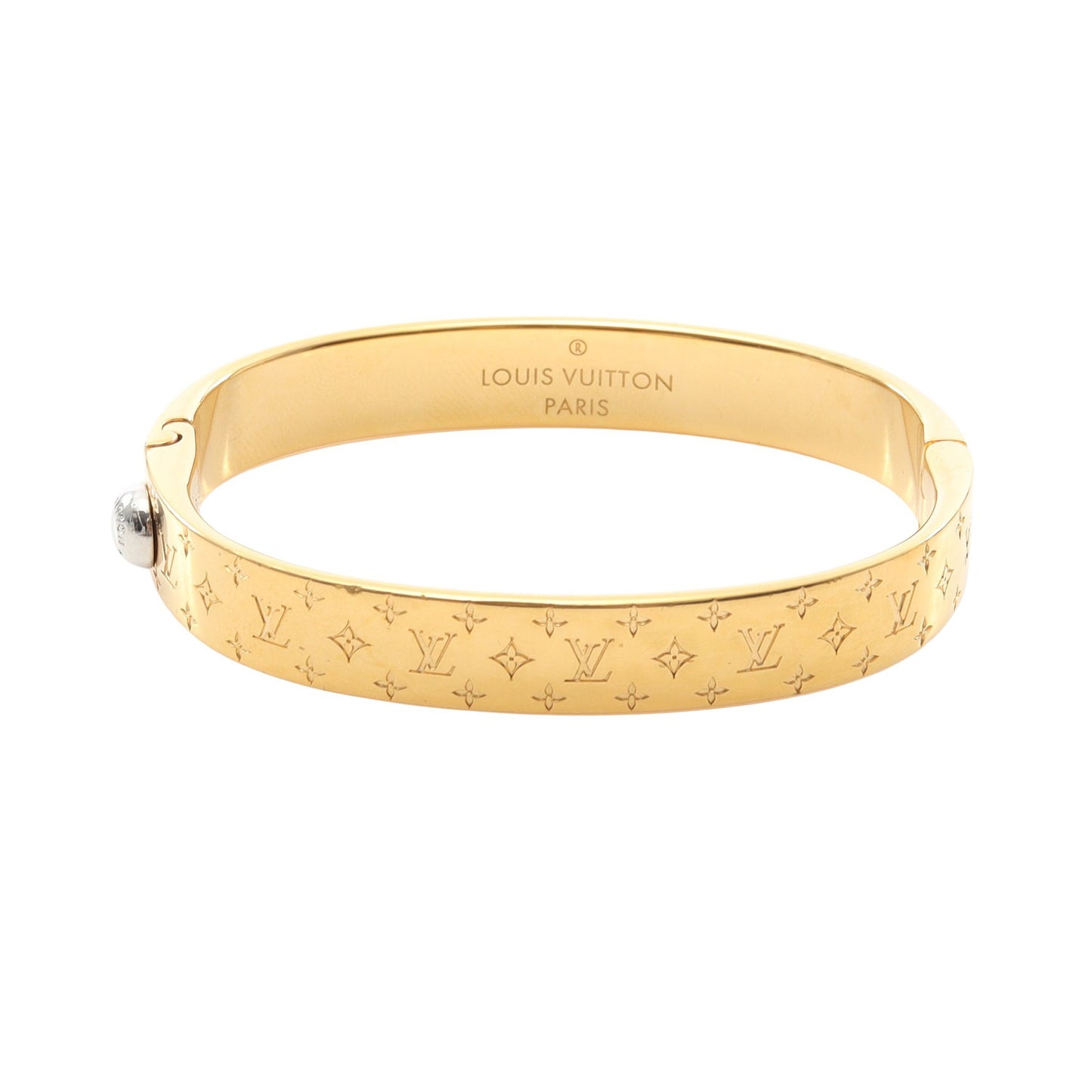 カフ ナノグラム バングル GP ゴールド シルバー ルイヴィトン アクセサリー LOUIS VUITTON