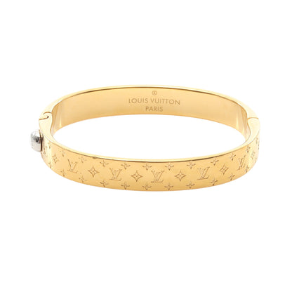 カフ ナノグラム バングル GP ゴールド シルバー ルイヴィトン アクセサリー LOUIS VUITTON