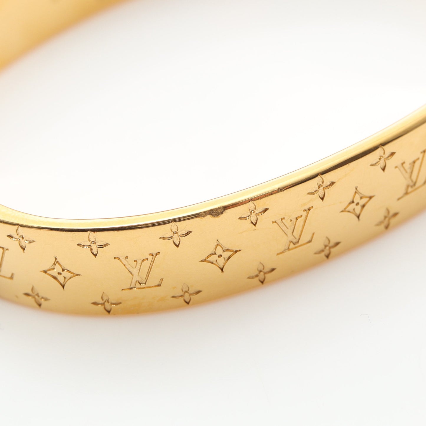 カフ ナノグラム バングル GP ゴールド シルバー ルイヴィトン アクセサリー LOUIS VUITTON
