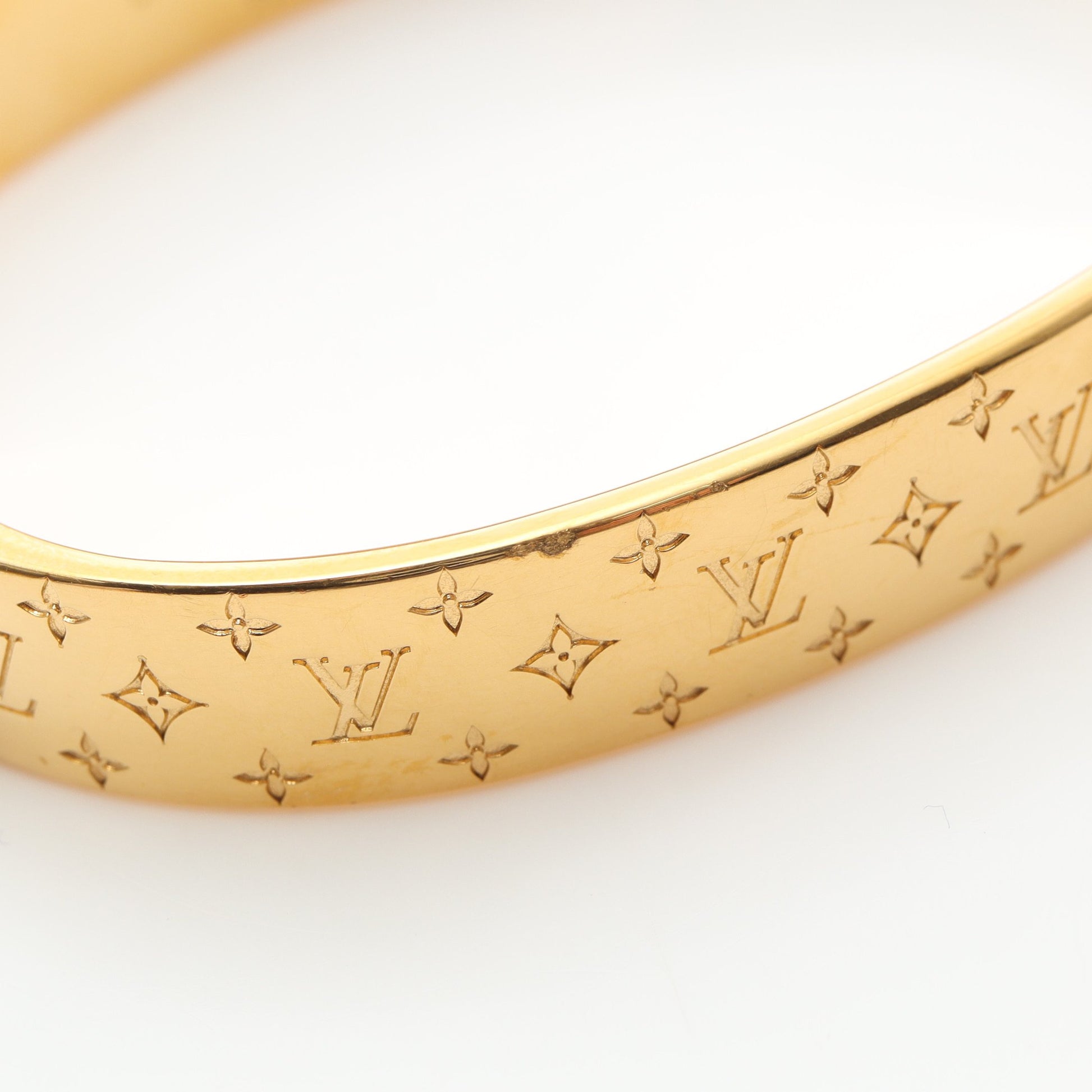 カフ ナノグラム バングル GP ゴールド シルバー ルイヴィトン アクセサリー LOUIS VUITTON
