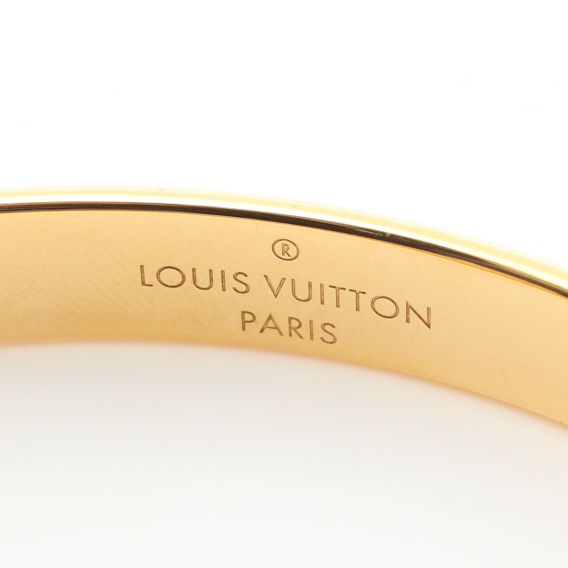 カフ ナノグラム バングル GP ゴールド シルバー ルイヴィトン アクセサリー LOUIS VUITTON