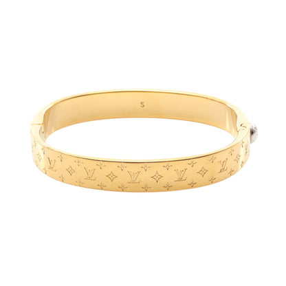 カフ ナノグラム バングル GP ゴールド シルバー ルイヴィトン アクセサリー LOUIS VUITTON