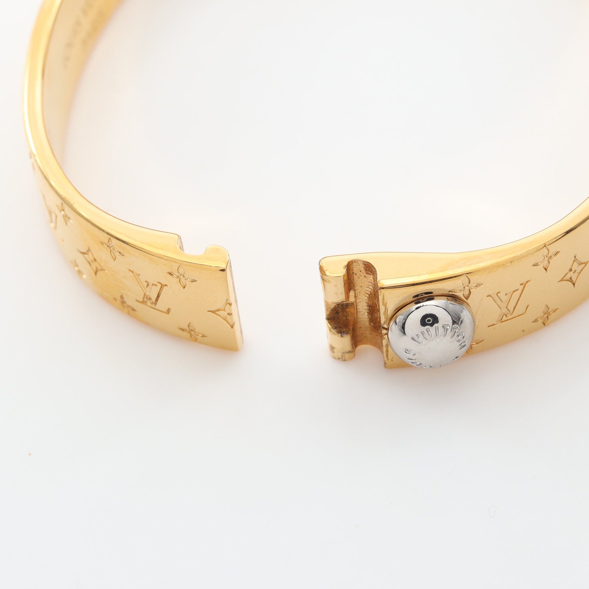 カフ ナノグラム バングル GP ゴールド シルバー ルイヴィトン アクセサリー LOUIS VUITTON