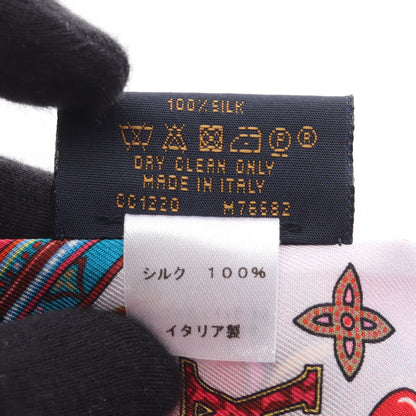 バンドーBB LVロマンス リボン スカーフ シルク ピンク マルチカラー ルイヴィトン 財布・小物 LOUIS VUITTON