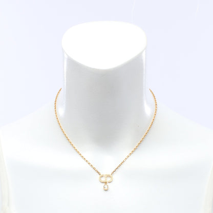 PETIT CD ネックレス GP ラインストーン ゴールド クリア クリスチャンディオール アクセサリー Christian Dior