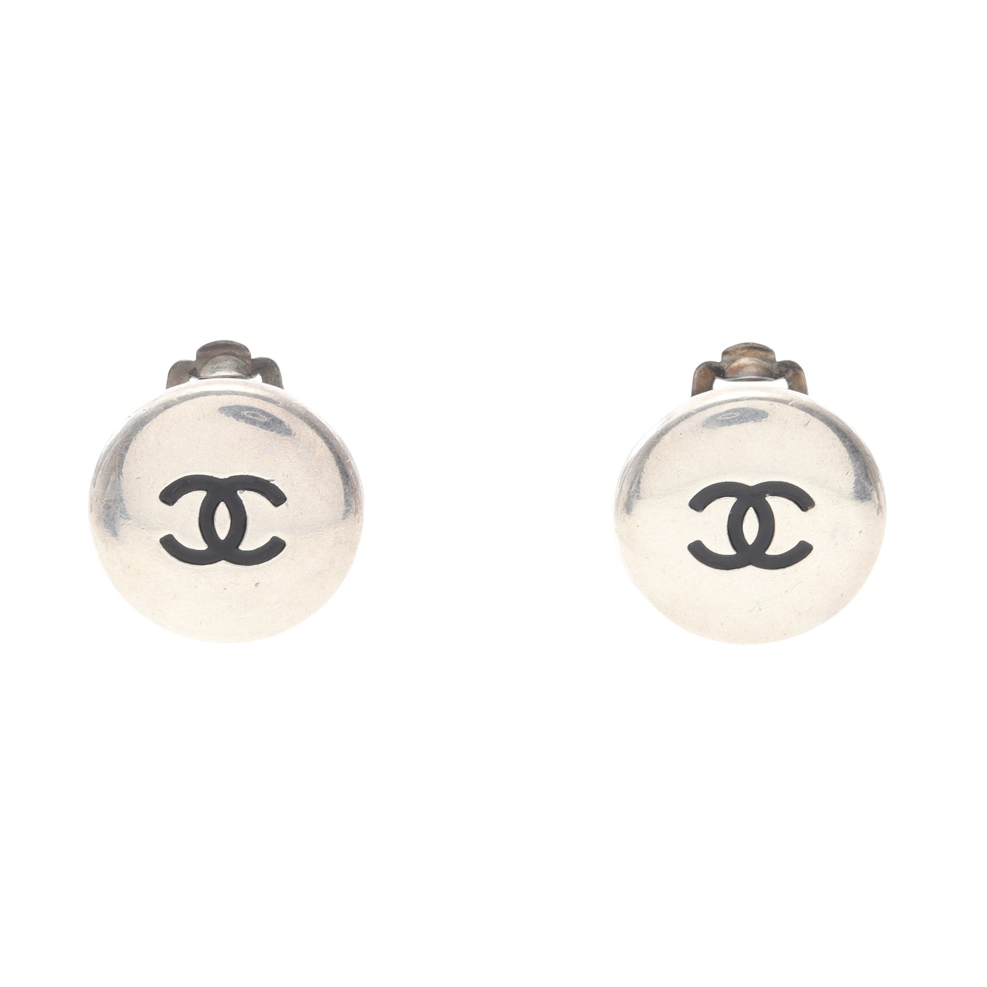 ココマーク イヤリング シルバー ブラック 96A シャネル アクセサリー CHANEL