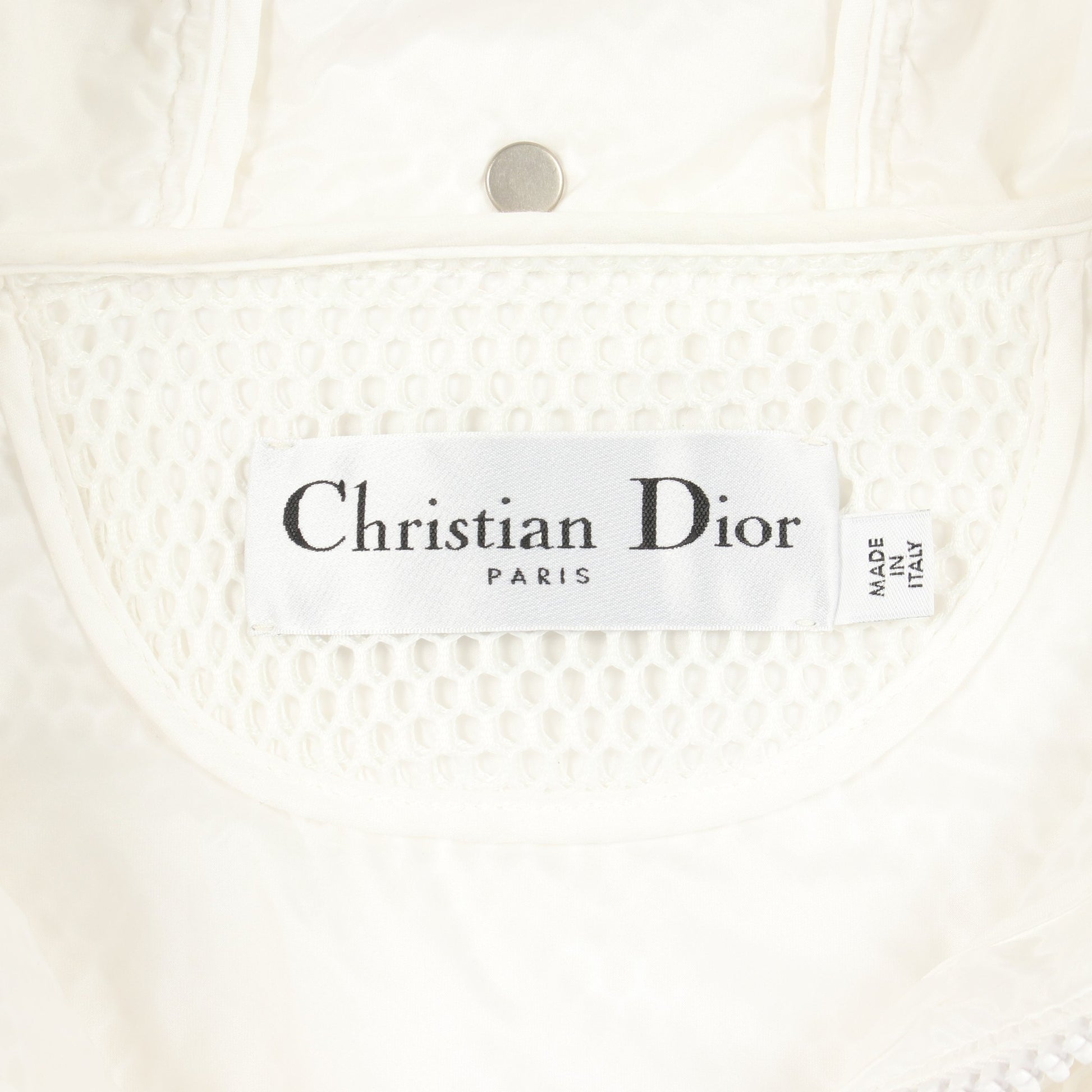 メッシュ ロゴ アノラックジャケット マウンテンパーカー ホワイト クリスチャンディオール アウター Christian Dior
