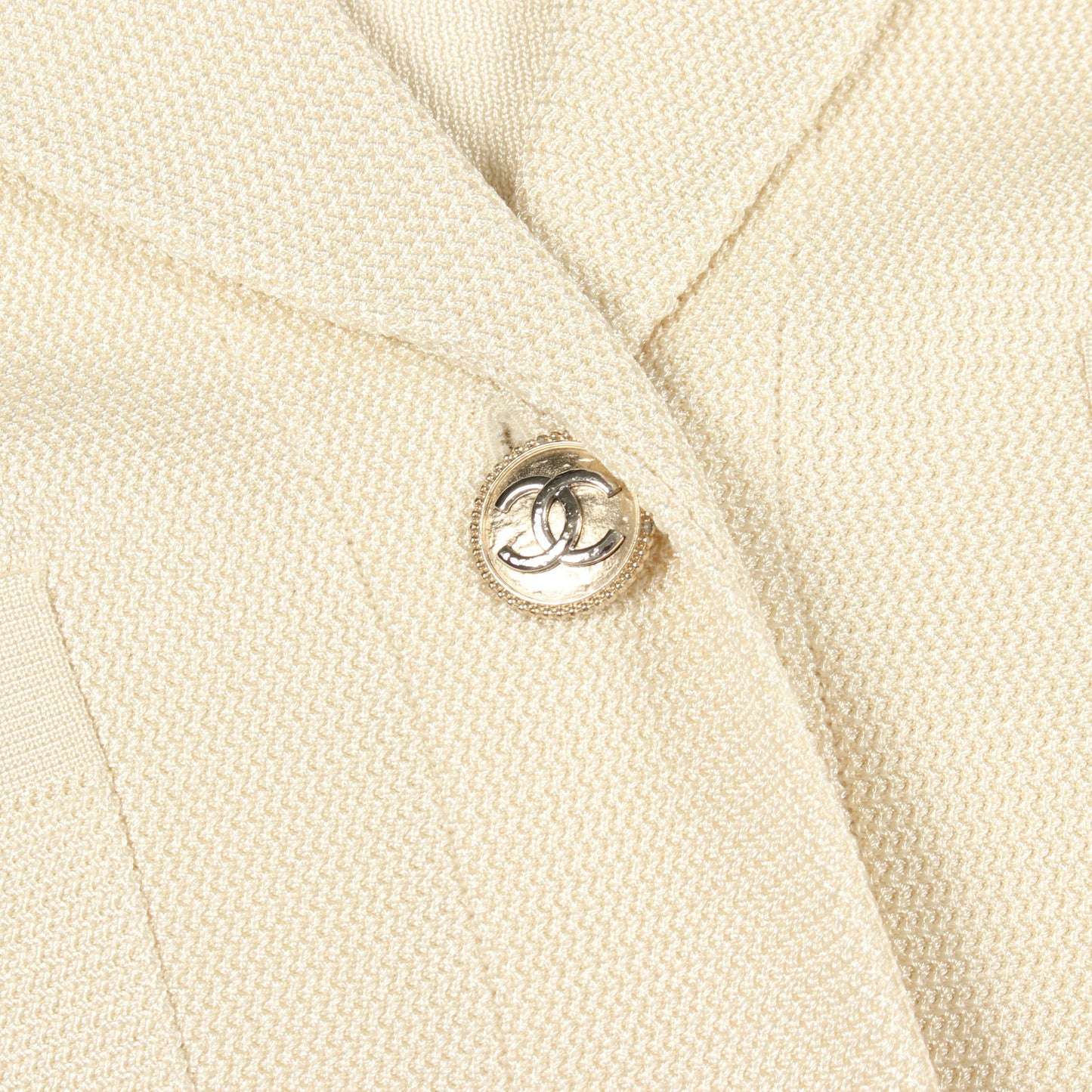 ココマークボタン ニット ジャケット ビスコース アイボリー シャネル アウター CHANEL