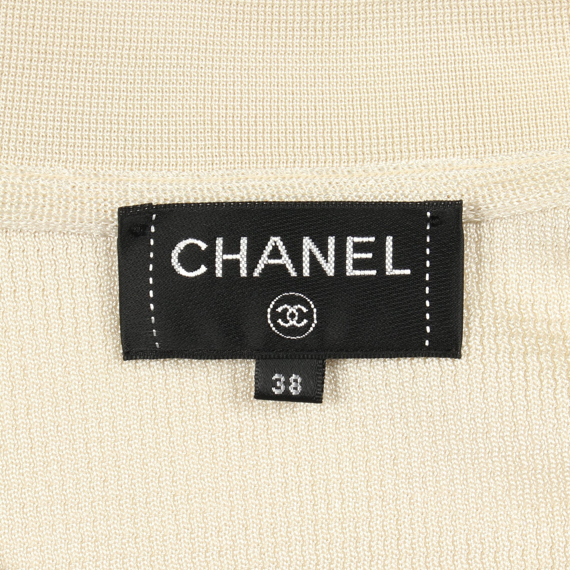 ココマークボタン ニット ジャケット ビスコース アイボリー シャネル アウター CHANEL