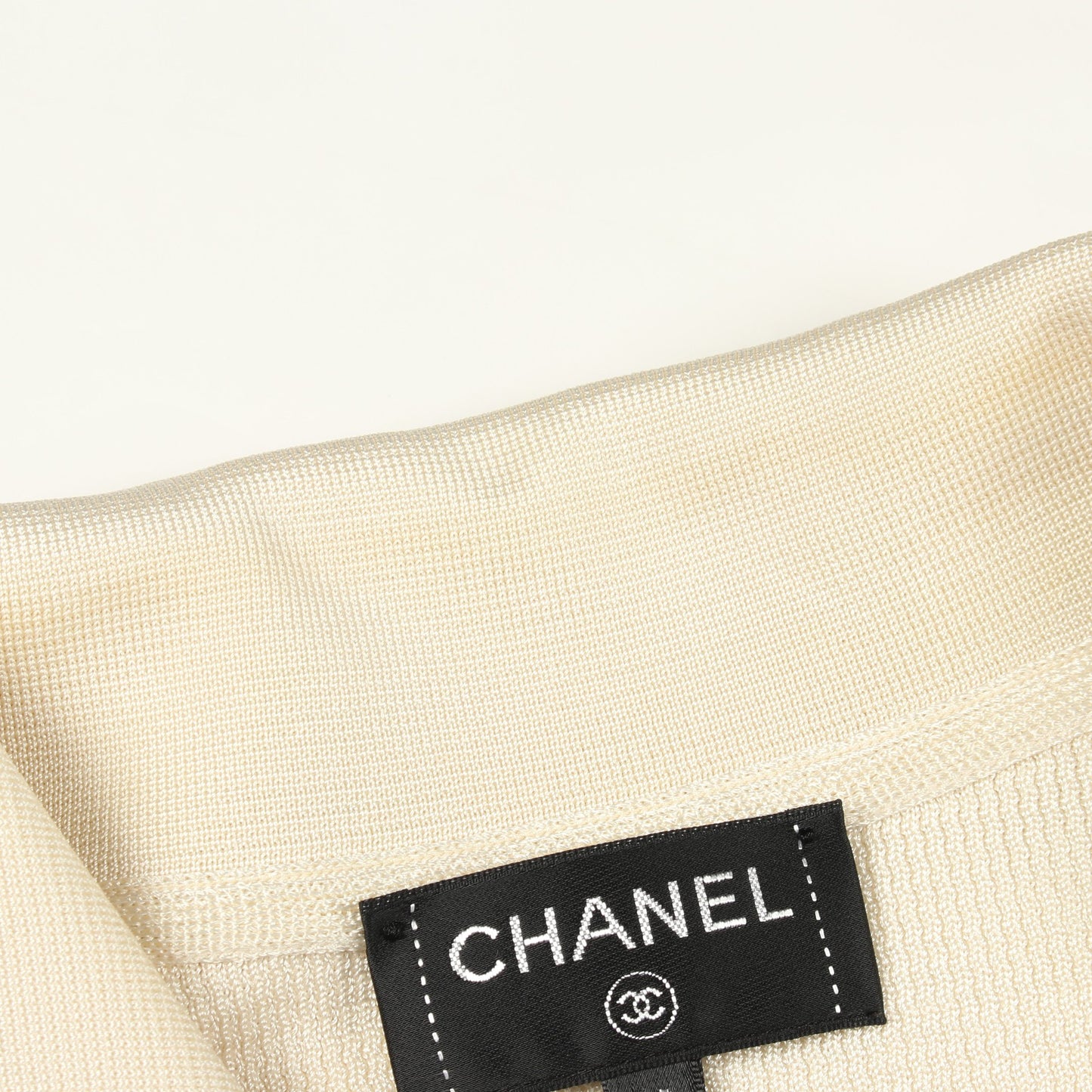 ココマークボタン ニット ジャケット ビスコース アイボリー シャネル アウター CHANEL