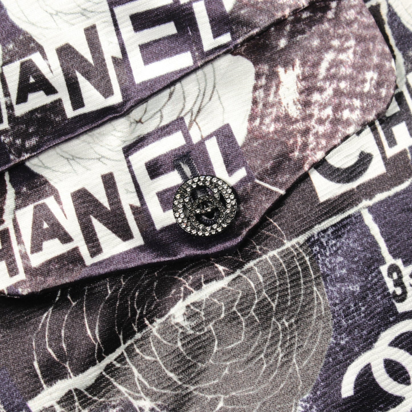 カメリア ロゴ パンツ コットン ビスコース ブラック ホワイト ネイビー シャネル ボトムス CHANEL