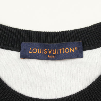 グラディエントモノグラム クルーネック ニット コットン ブラック ホワイト ルイヴィトン トップス LOUIS VUITTON