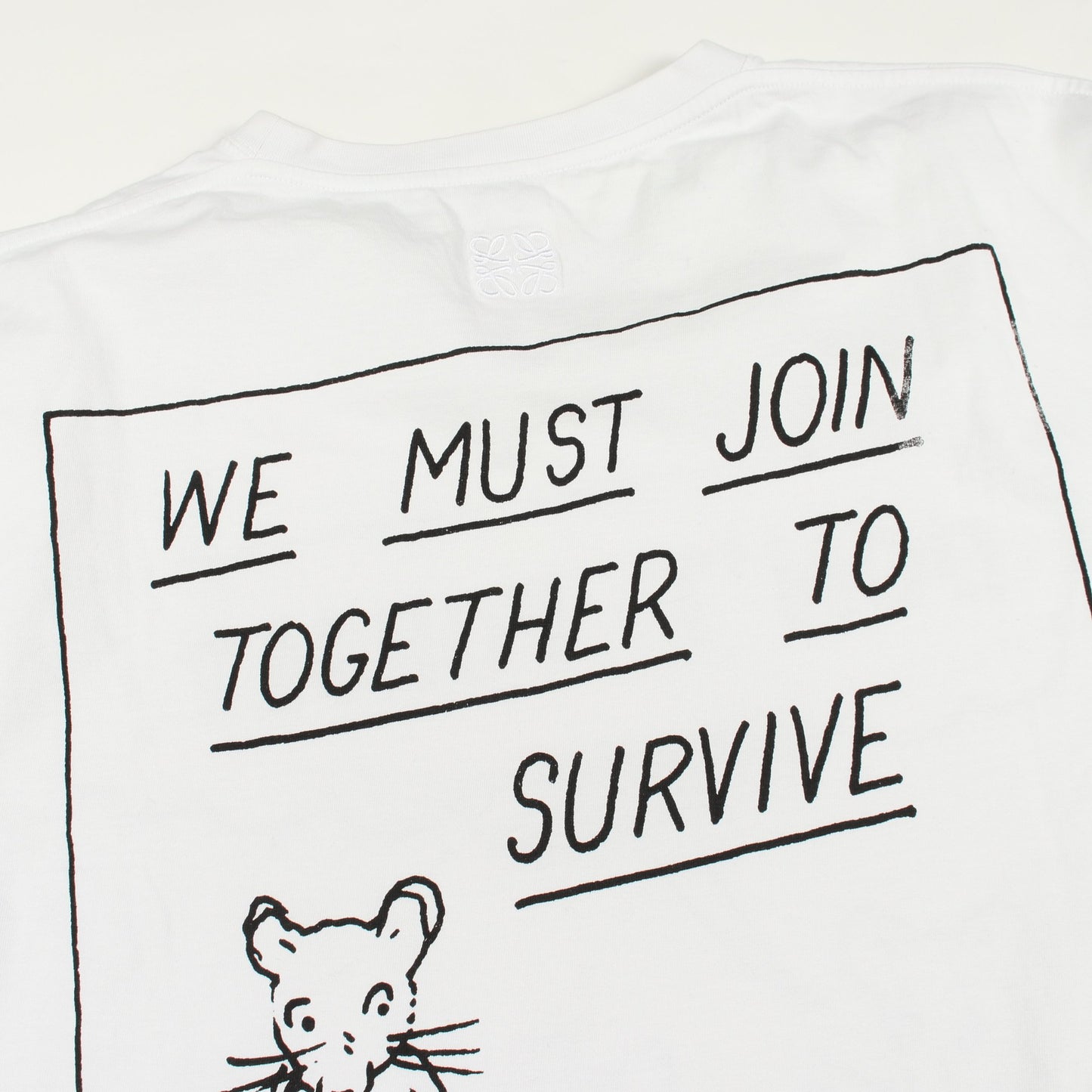 LOEWE × JOE BRAINARD DON'T FORGET クルーネック 半袖Tシャツ コットン ホワイト ロエベ トップス LOEWE