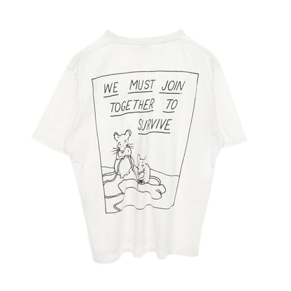 LOEWE × JOE BRAINARD DON'T FORGET クルーネック 半袖Tシャツ コットン ホワイト ロエベ トップス LOEWE