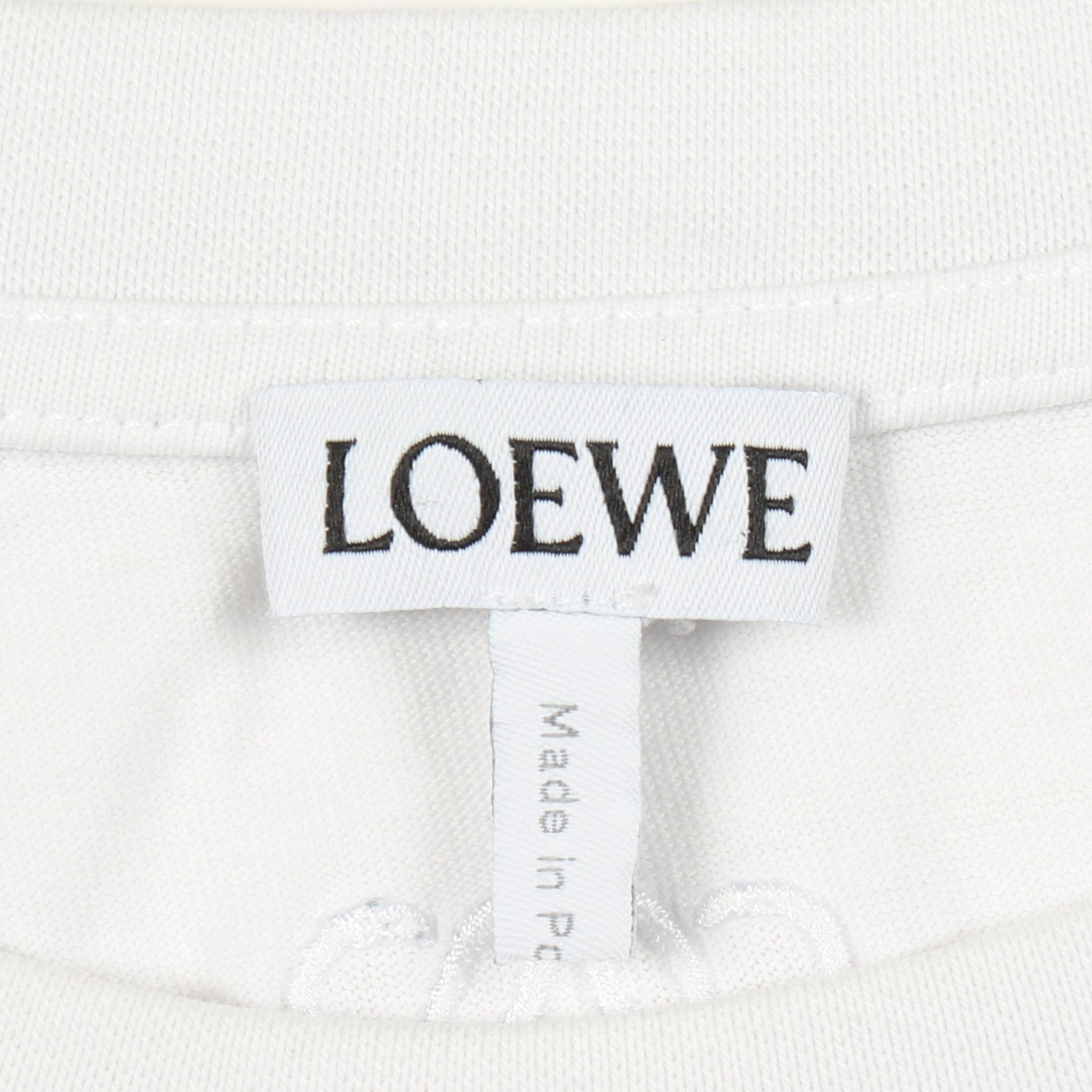 LOEWE × JOE BRAINARD DON'T FORGET クルーネック 半袖Tシャツ コットン ホワイト ロエベ トップス LOEWE