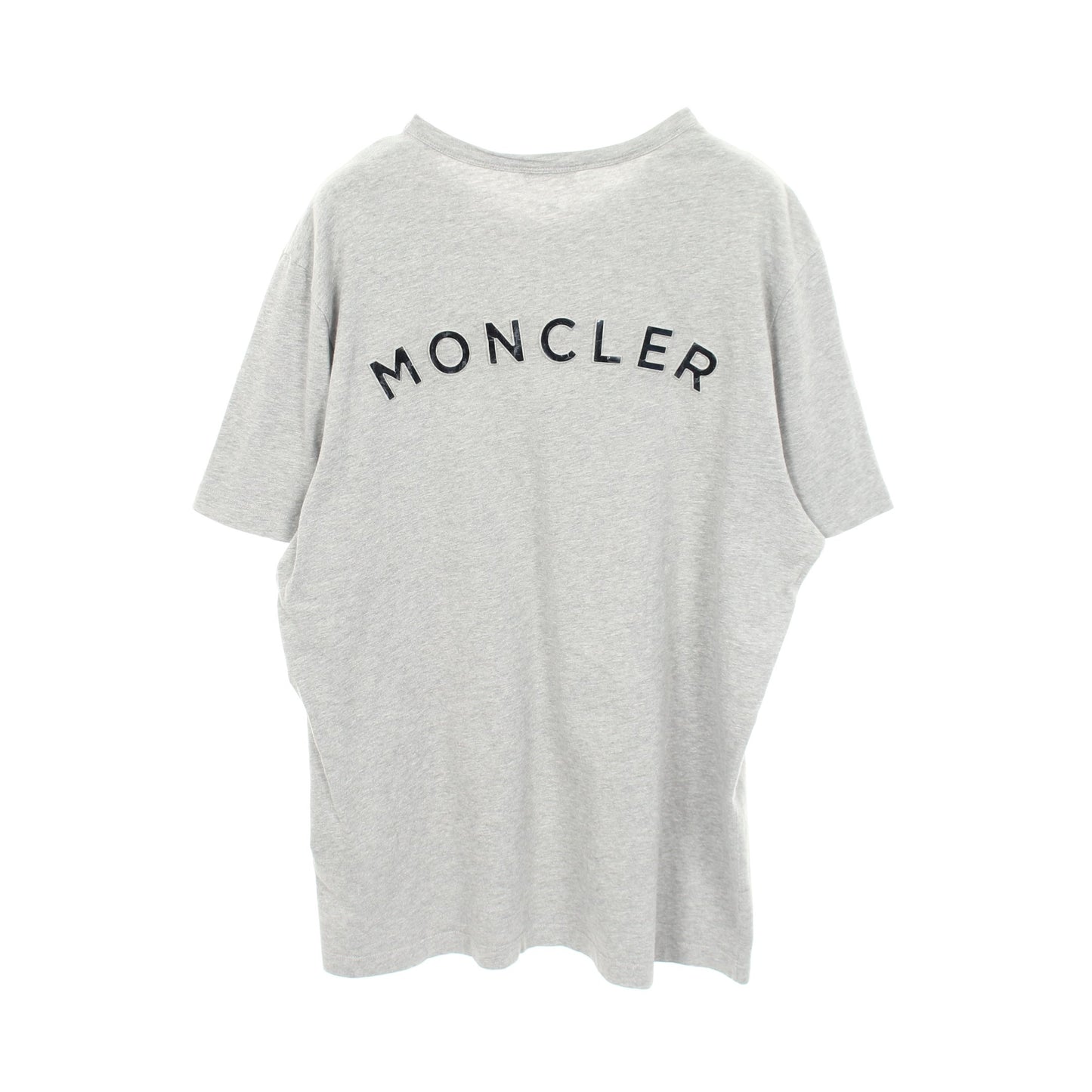 ラバーロゴ クルーネック 半袖Tシャツ コットン グレー モンクレール トップス MONCLER