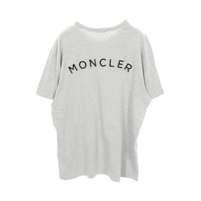 ラバーロゴ クルーネック 半袖Tシャツ コットン グレー モンクレール トップス MONCLER