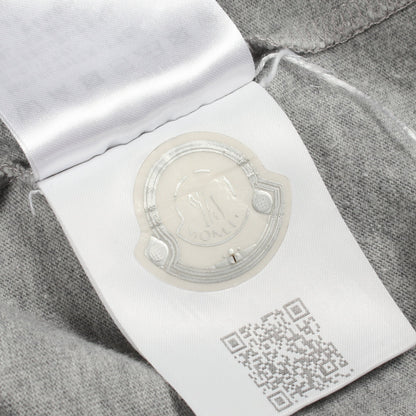 ラバーロゴ クルーネック 半袖Tシャツ コットン グレー モンクレール トップス MONCLER