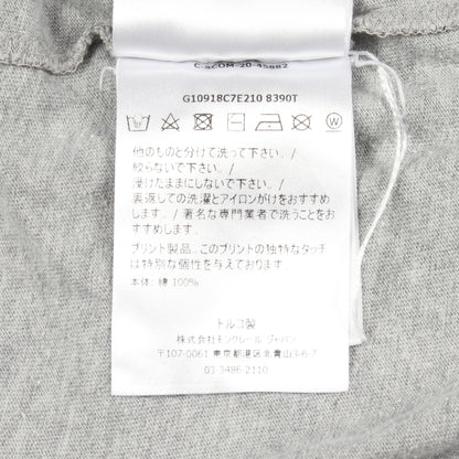 ラバーロゴ クルーネック 半袖Tシャツ コットン グレー モンクレール トップス MONCLER