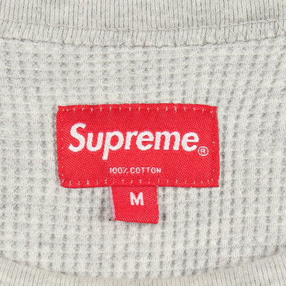 アーチロゴ サーマル クルーネック 長袖Tシャツ コットン グレー シュプリーム トップス Supreme