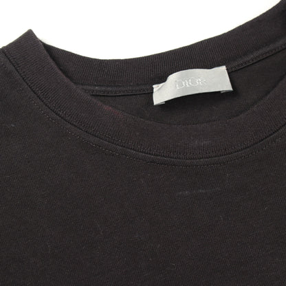 CDロゴ刺繍 クルーネック 半袖Tシャツ コットン ブラック ディオール トップス DIOR