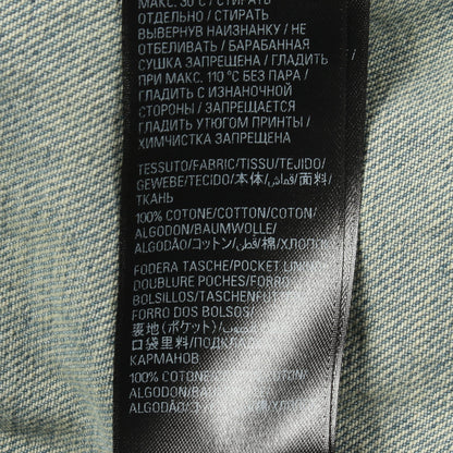 ミラーロゴ ユーズド加工 デニムジャケット コットン ブルー バレンシアガ アウター BALENCIAGA