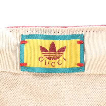 GUCCI × adidas GG柄 トレフォイル ベースボール キャップ ナイロン コットン レザー レッド ブラック グッチ 財布・小物 GUCCI