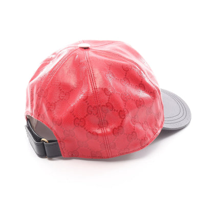 GUCCI × adidas GG柄 トレフォイル ベースボール キャップ ナイロン コットン レザー レッド ブラック グッチ 財布・小物 GUCCI