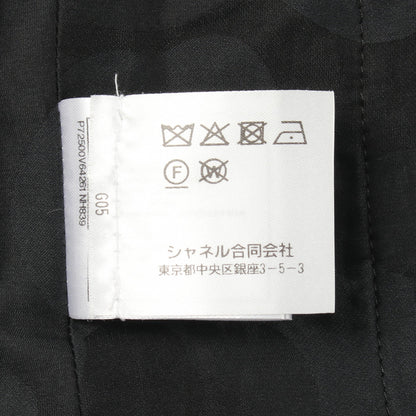 ココマークボタン スパンコール ツイードジャケット ノーカラージャケット コットン ナイロン ブラック マルチカラー シャネル アウター CHANEL