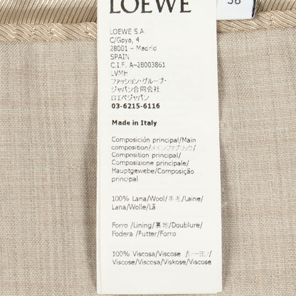 タイバック テーラードジャケット ウール グレーベージュ ロエベ アウター LOEWE