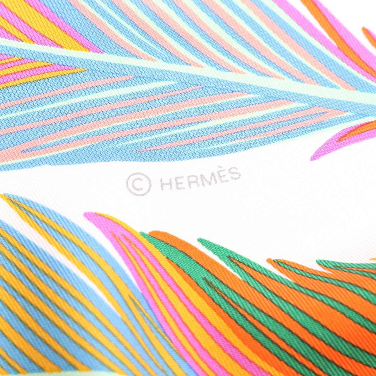 カレジェアン カレ140 TOUCANS DE PARADIS スカーフ ショール シルク ホワイト マルチカラー エルメス 財布・小物 HERMES