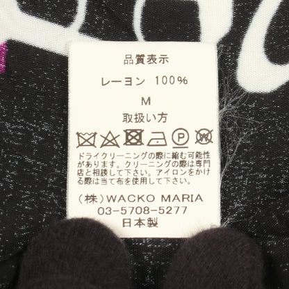 パームツリー 長袖 シャツ レーヨン ブラック ブルー マルチカラー ワコマリア トップス WACKO MARIA