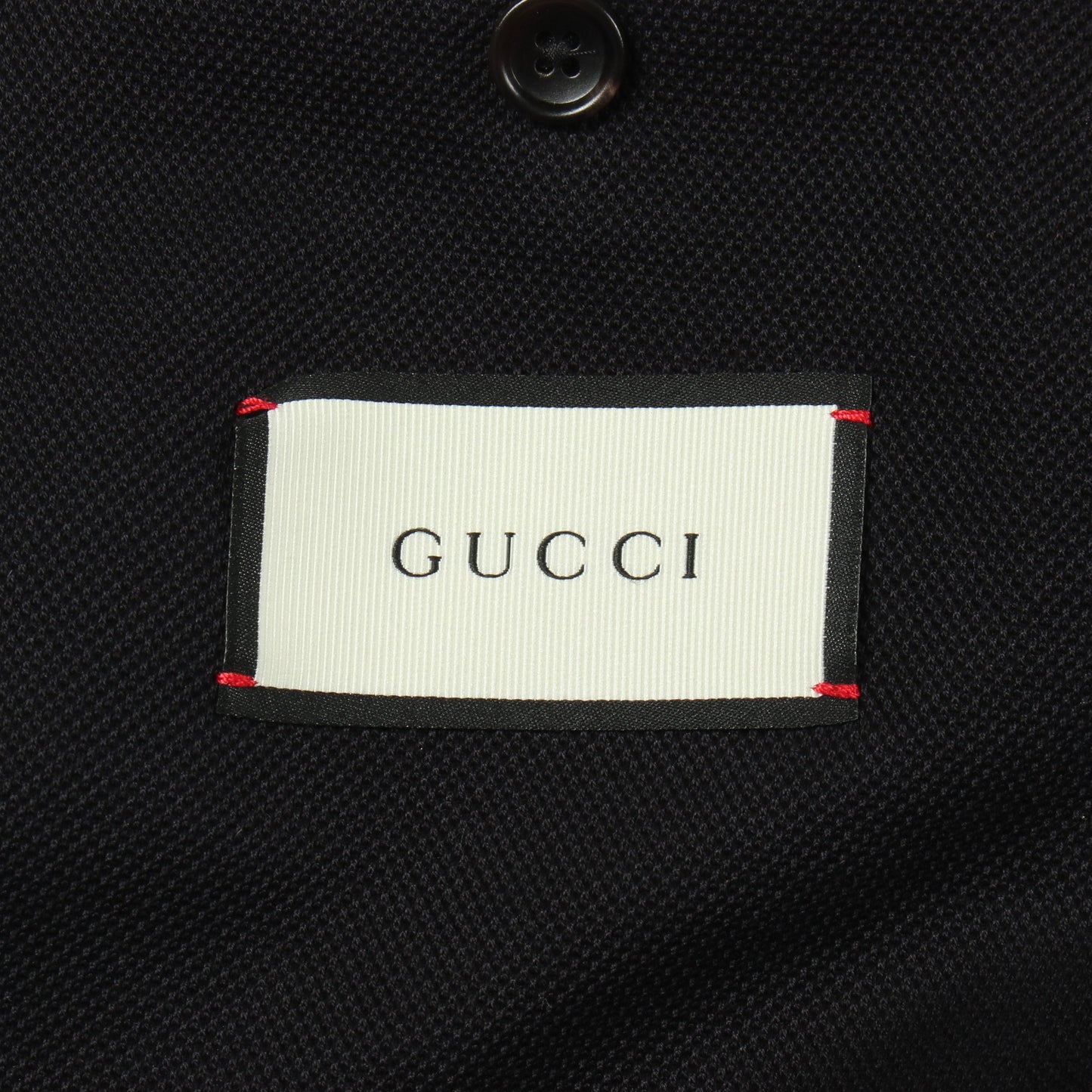 リブニット切替 エンブレム テーラードジャケット コットン ブラック マルチカラー グッチ アウター GUCCI