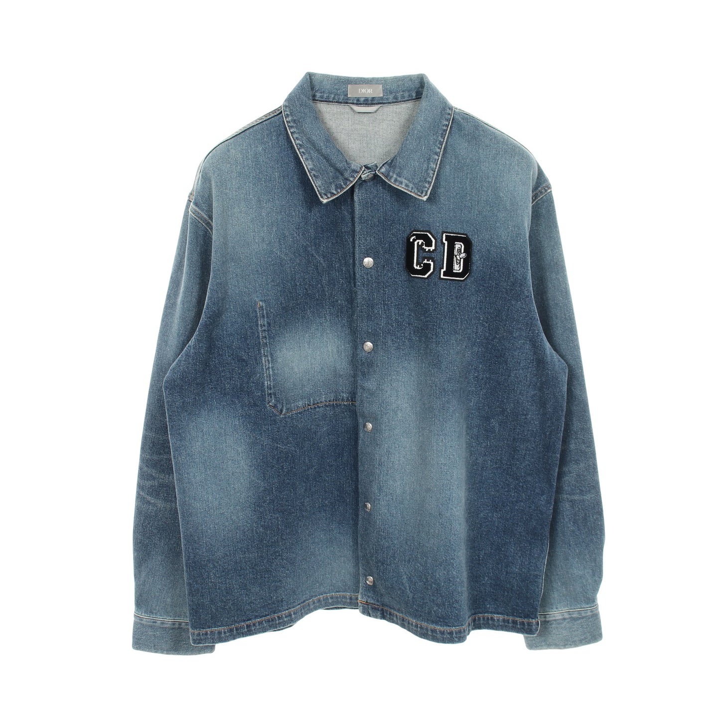 Dior HOMME × KENNY SCHARF ロゴ スナップシャツジャケット デニムジャケット コットン ブルー ディオール アウター DIOR
