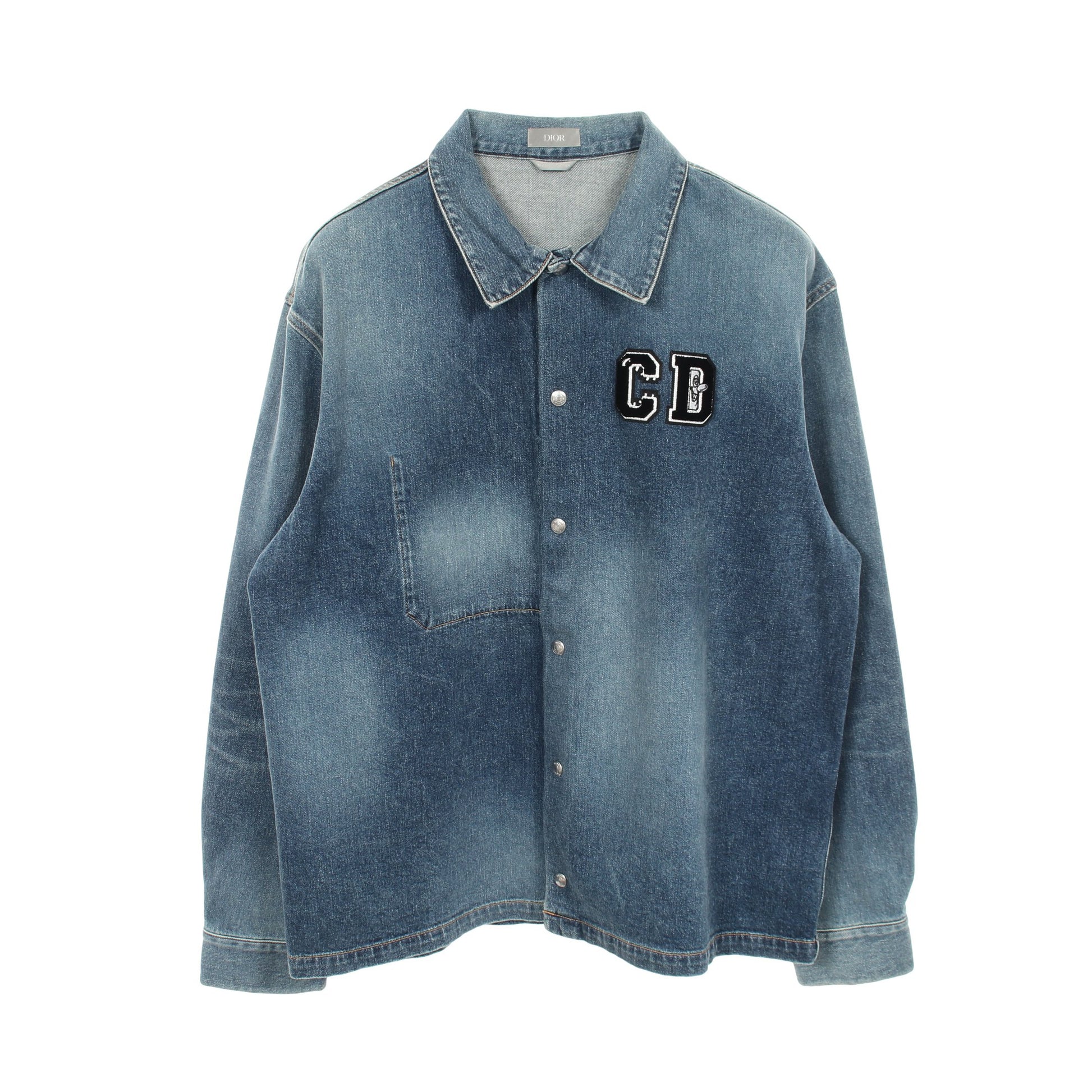 Dior HOMME × KENNY SCHARF ロゴ スナップシャツジャケット デニムジャケット コットン ブルー ディオール アウター DIOR